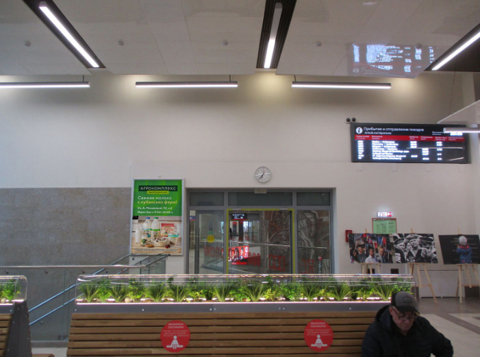 Фотография рекламного носителя, тип: Лайтбокс, адрес: ЖД вокзал «Нижний Новгород», Революции пл., д.2А, Нижний Новгород, Нижегородская область, Россия. Сторона/вариант А №991027