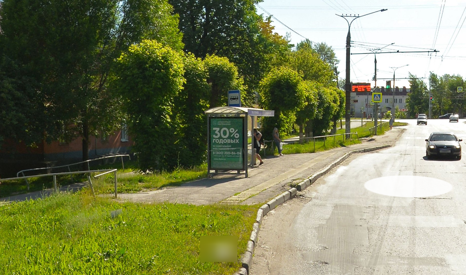 Фотография рекламного носителя, тип: Остановка 1.8x1.2, адрес: Ашмарина ул., д.4, Чебоксары, Республика Чувашия, Россия. Сторона Б №978710