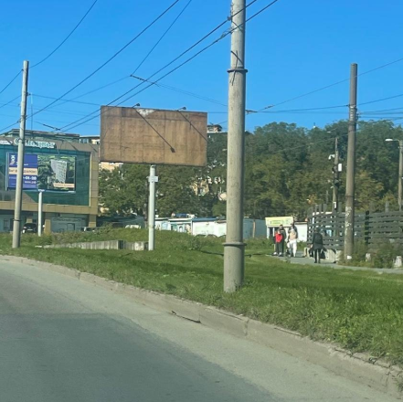 Фотография рекламного носителя, тип: Билборд 3x6, адрес: Луговая ул., д.79, Владивосток, Приморский край, Россия. Сторона Б №1362397