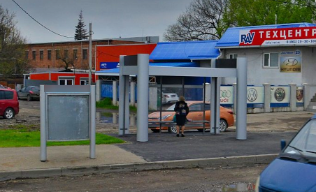 Фотография рекламного носителя, тип: Остановка 1.8x1.2, адрес: Лизы Чайкиной ул., д.23, Краснодар, Краснодарский край, Россия. Сторона А1 №597597