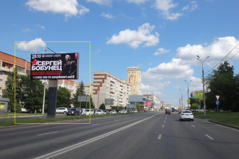 Фотография рекламного носителя, тип: Билборд 3x6, адрес: 10 лет Октября ул. Х Пушкинская ул., Ижевск, Республика Удмуртия, Россия. Сторона B №670969