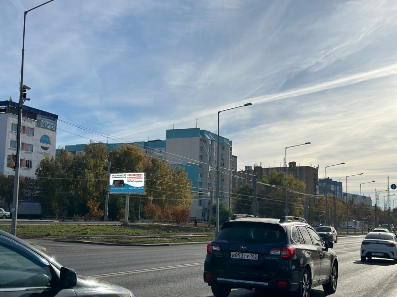 Фотография рекламного носителя, тип: Билборд 3x6, адрес: Ново-Садовая ул., д.325Б Х Ново-Вокзальная ул., Самара, Самарская область, Россия. Сторона Б №1348969