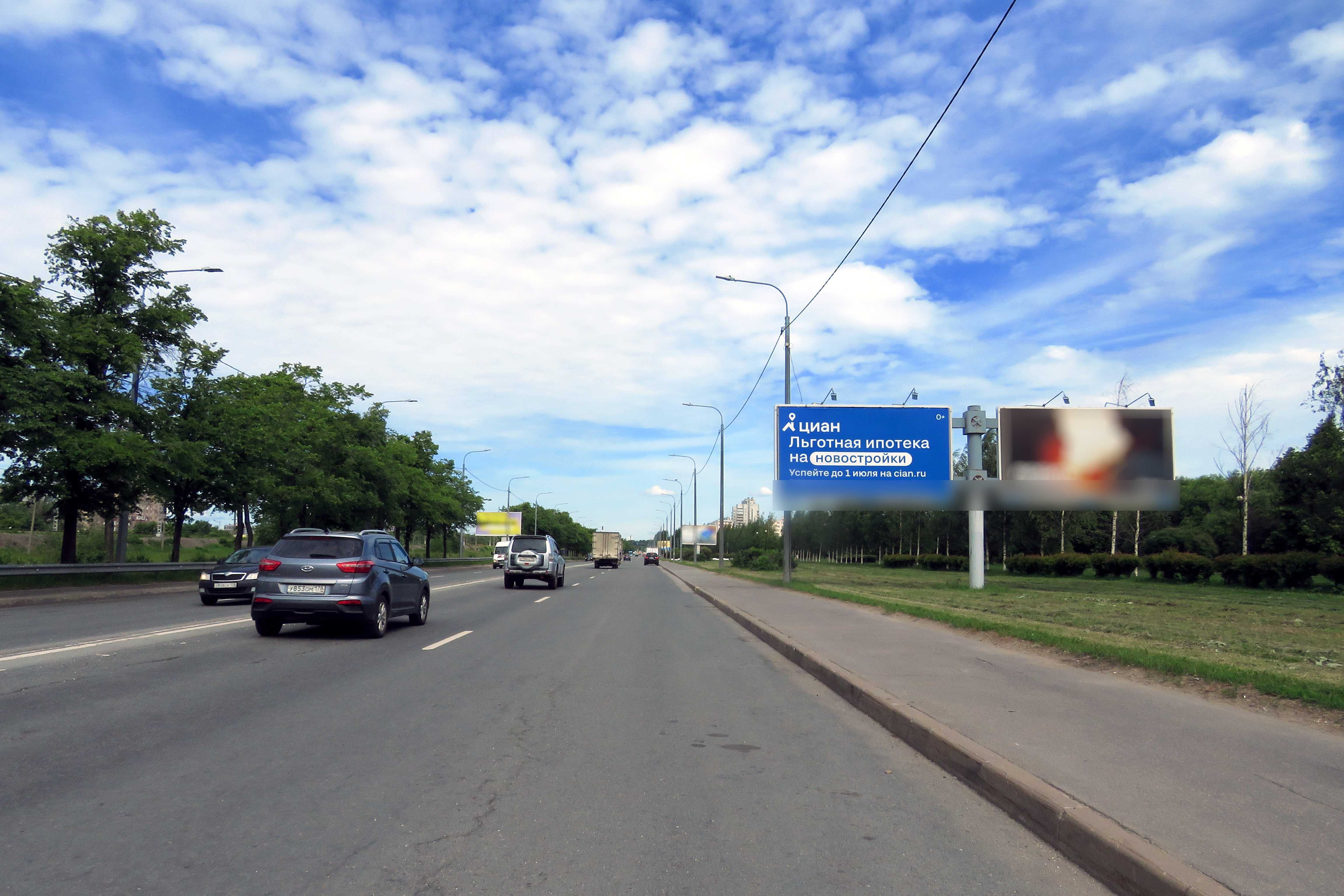 Фотография рекламного носителя, тип: Билборд 3x6, адрес: Белградская ул., д.20, корп.1, Санкт-Петербург, Россия. Сторона А1 №706946