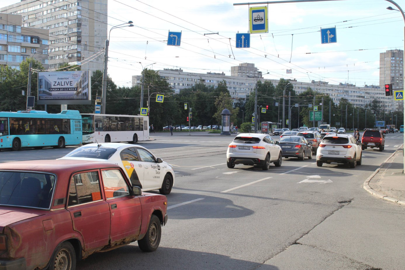 Фотография рекламного носителя, тип: Билборд 3x6, адрес: Наличная ул., д.28 Х Нахимова ул., Санкт-Петербург, Россия. Сторона Б №120034