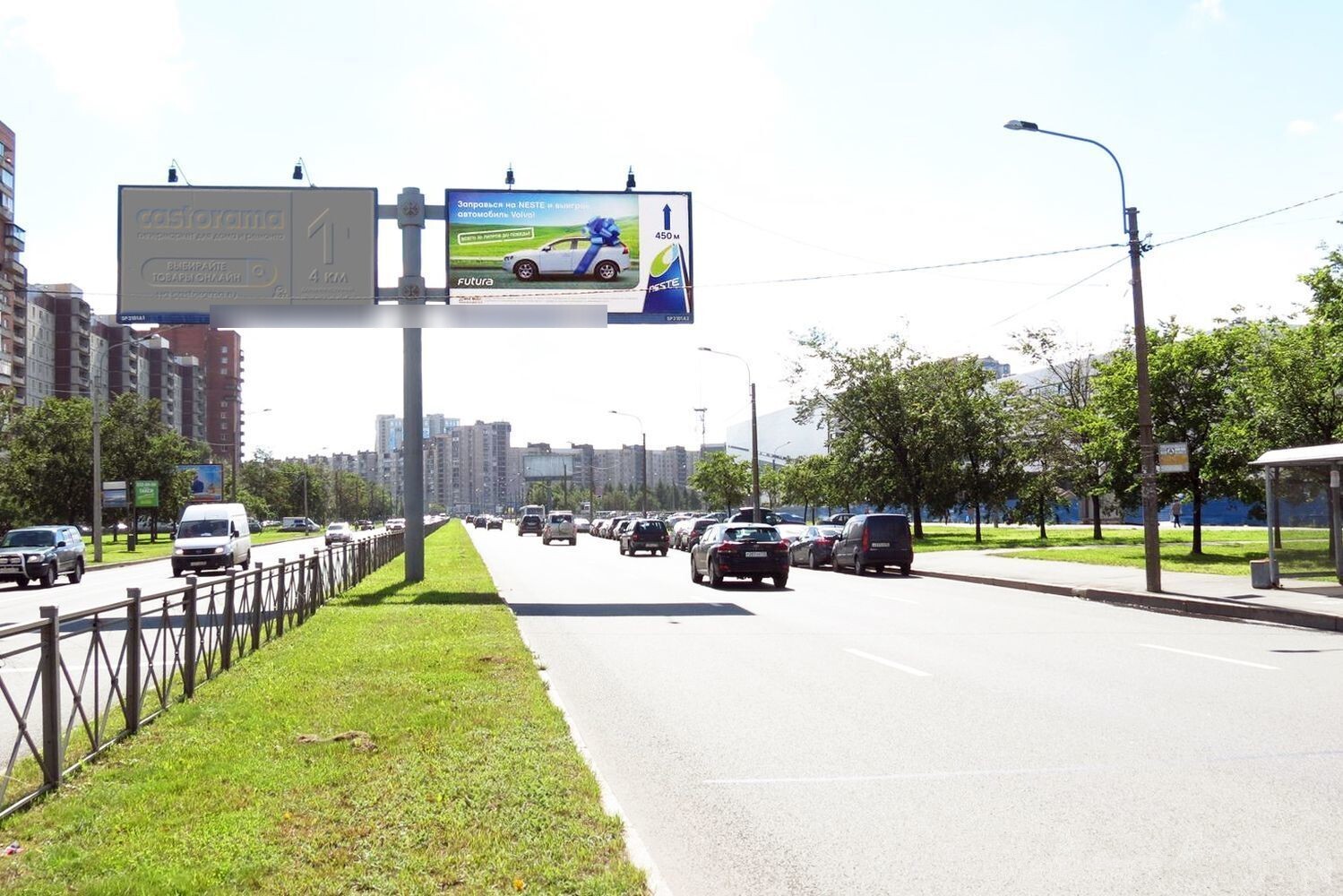 Фотография рекламного носителя, тип: Билборд 3x6, адрес: Российский пр-т., д.5 Х Товарищеский пр-т., Санкт-Петербург, Россия. Сторона А2 №120753
