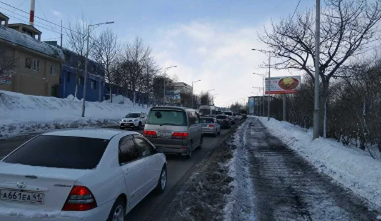 Фотография рекламного носителя, тип: Билборд 3x6, адрес: Зеркальная ул., д.62/1, Петропавловск-Камчатский, Камчатский край, Россия. Сторона А №1365425