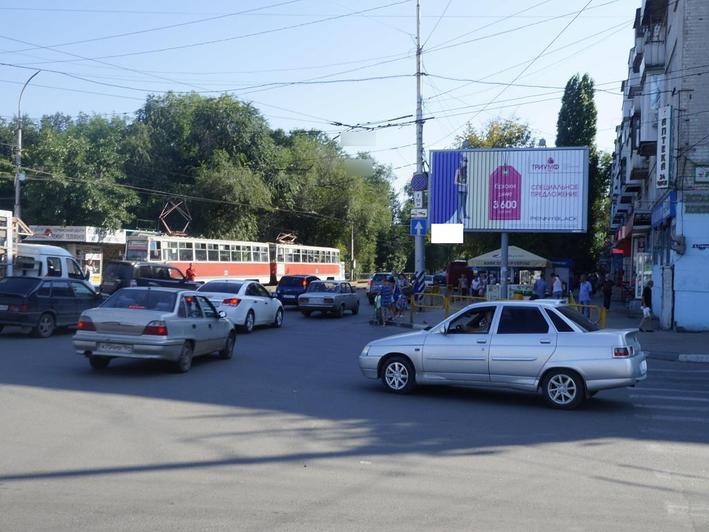 Фотография рекламного носителя, тип: Билборд 3x6, адрес: Астраханская ул. Х Большая Горная ул., поз.1, Саратов, Саратовская область, Россия. Сторона А1-А3 №91099