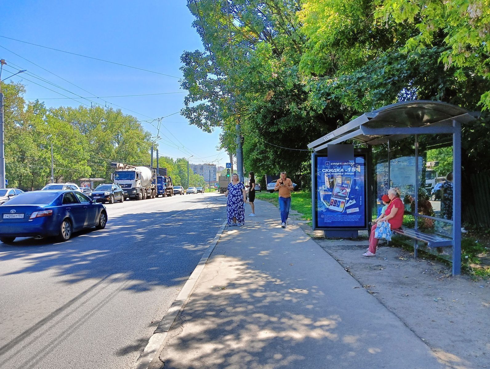 Фотография рекламного носителя, тип: Остановка 1.8x1.2, адрес: Ванеева ул., ост. Сусловой ул., поз.2, Нижний Новгород, Нижегородская область, Россия. Сторона А №141930