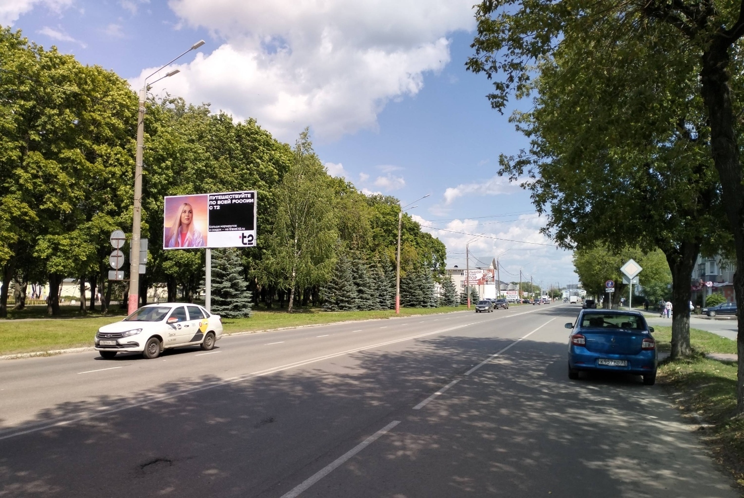 Фотография рекламного носителя, тип: Билборд 3x6, адрес: Московская ул., на газоне у парка, Владимир, Владимирская область, Россия. Сторона Б №1364357