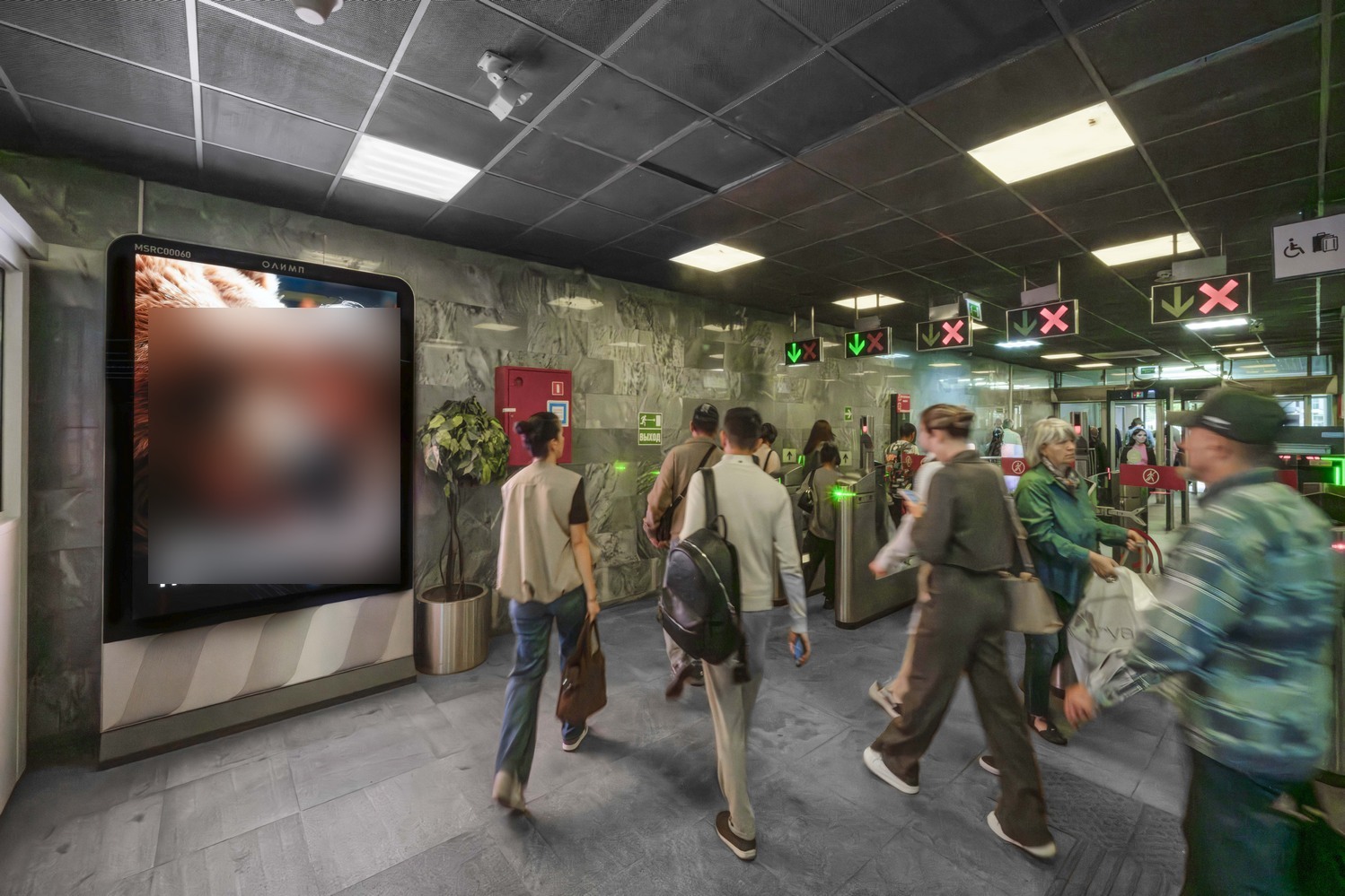 Фотография рекламного носителя, тип: Видеоэкран, адрес: Станция метро «Хорошёво», линия Московское Центральное Кольцо, Москва, Россия. Сторона/вариант A №698114