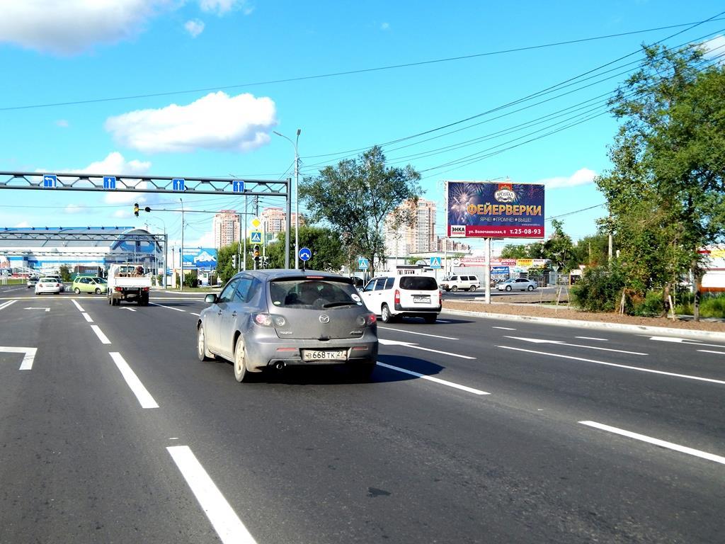 Фотография рекламного носителя, тип: Билборд 3x6, адрес: Пионерская ул. Х Индустриальная ул., поз.1, Хабаровск, Хабаровский край, Россия. Сторона А №92768