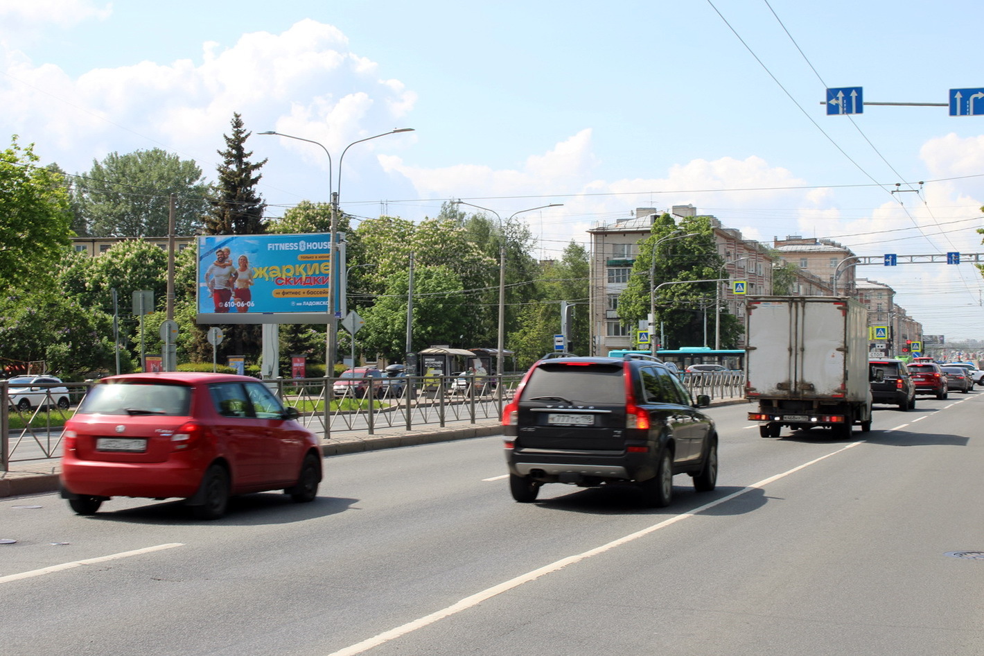 Фотография рекламного носителя, тип: Билборд 3x6, адрес: Заневский пр-т., д.35 Х Шаумяна пр-т., Санкт-Петербург, Россия. Сторона Б №119025