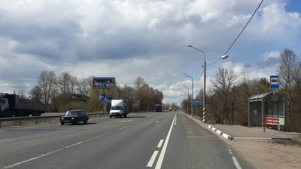 Фотография рекламного носителя, тип: Билборд 3x6, адрес: Московское ш., 293 000м, поз.1, Вышний Волочек, Тверская область, Россия. Сторона B №620355