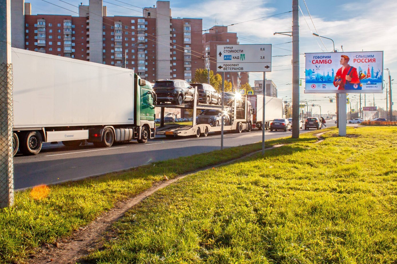 Фотография рекламного носителя, тип: Билборд 3x6, адрес: Маршала Жукова пр-т. Х Ветеранов пр-т., Санкт-Петербург, Россия. Сторона А1 №106729