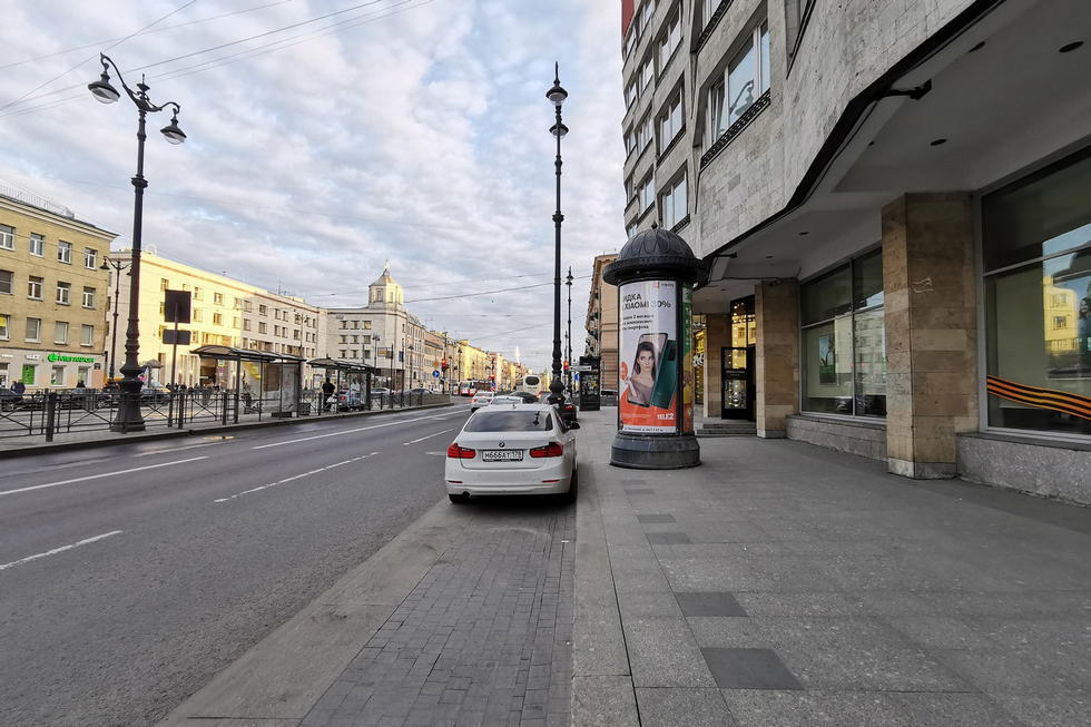 Фотография рекламного носителя, тип: Пиллар 3x1.4, адрес: Лиговский пр-т., д.105, Санкт-Петербург, Россия. Сторона А №144257