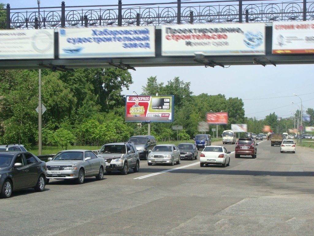 Фотография рекламного носителя, тип: Билборд 3x6, адрес: Пионерская ул., д.1 Х Суворова ул., Хабаровск, Хабаровский край, Россия. Сторона Б №157655