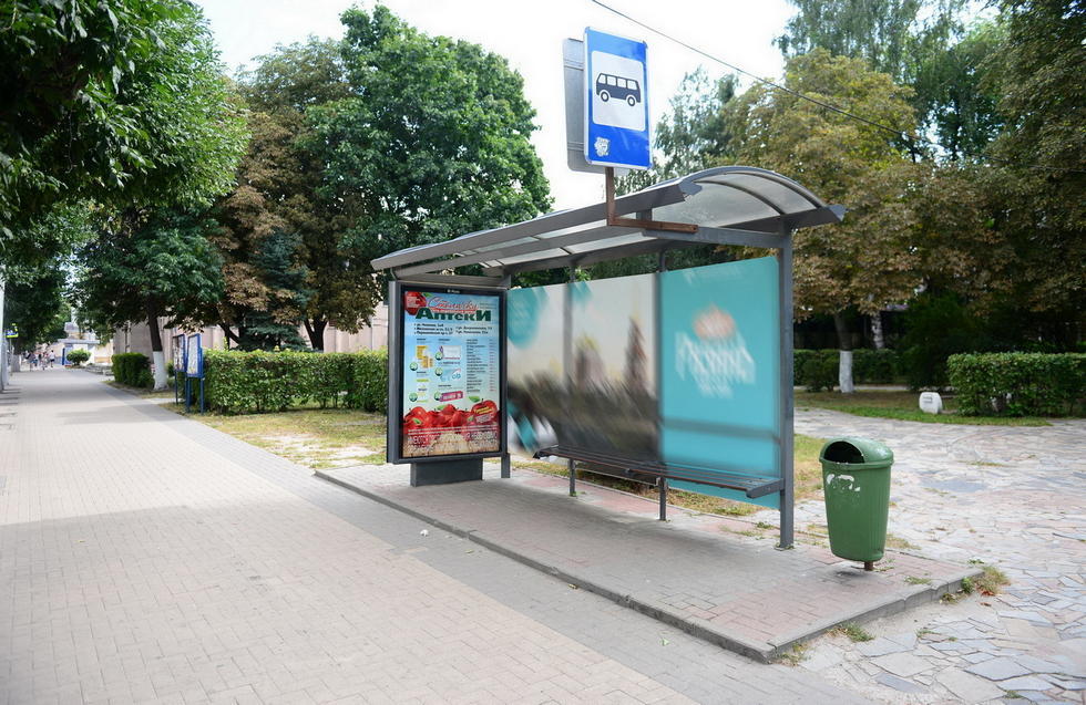 Фотография рекламного носителя, тип: Остановка 1.8x1.2, адрес: Ленина ул., д.41, Рязань, Рязанская область, Россия. Сторона А №158764