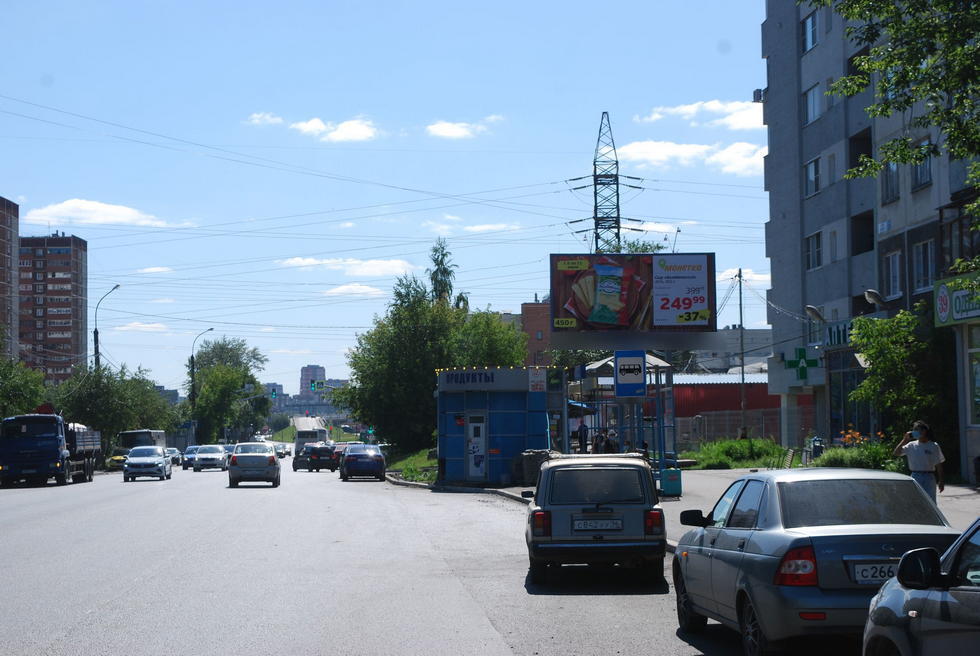 Фотография рекламного носителя, тип: Билборд 3x6, адрес: Техническая ул., д.29 X Теплоходный пер., Екатеринбург, Свердловская область, Россия. Сторона А №122602
