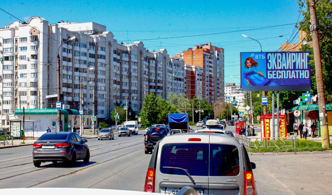 Фотография рекламного носителя, тип: Билборд 3x6, адрес: Партизанская ул., д.56, Самара, Самарская область, Россия. Сторона Ah1-Ah7 №1605229