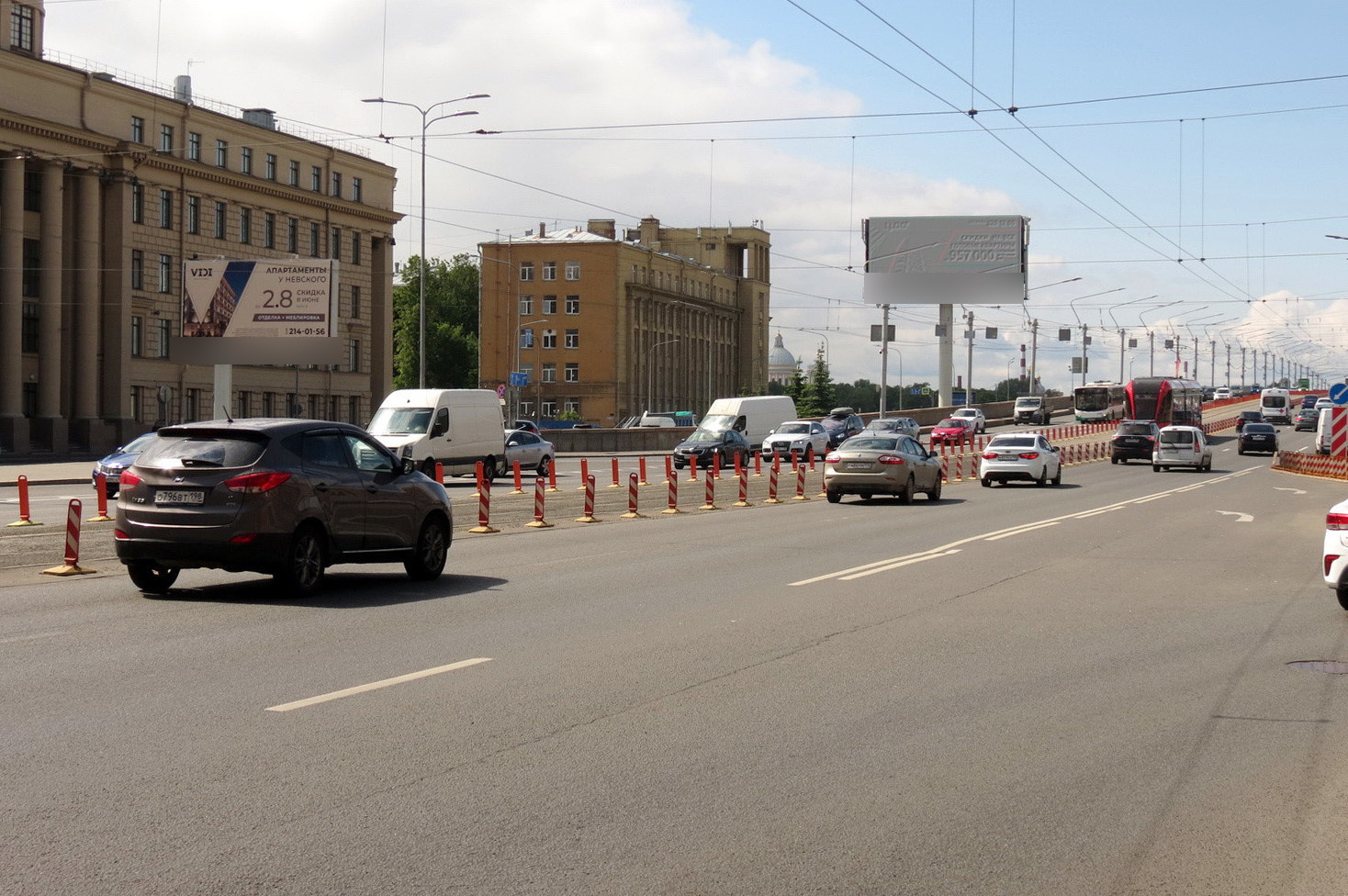 Фотография рекламного носителя, тип: Билборд 3x6, адрес: Заневский пр-т., д.5 Х Александра Невского мост, Санкт-Петербург, Россия. Сторона Б №119050