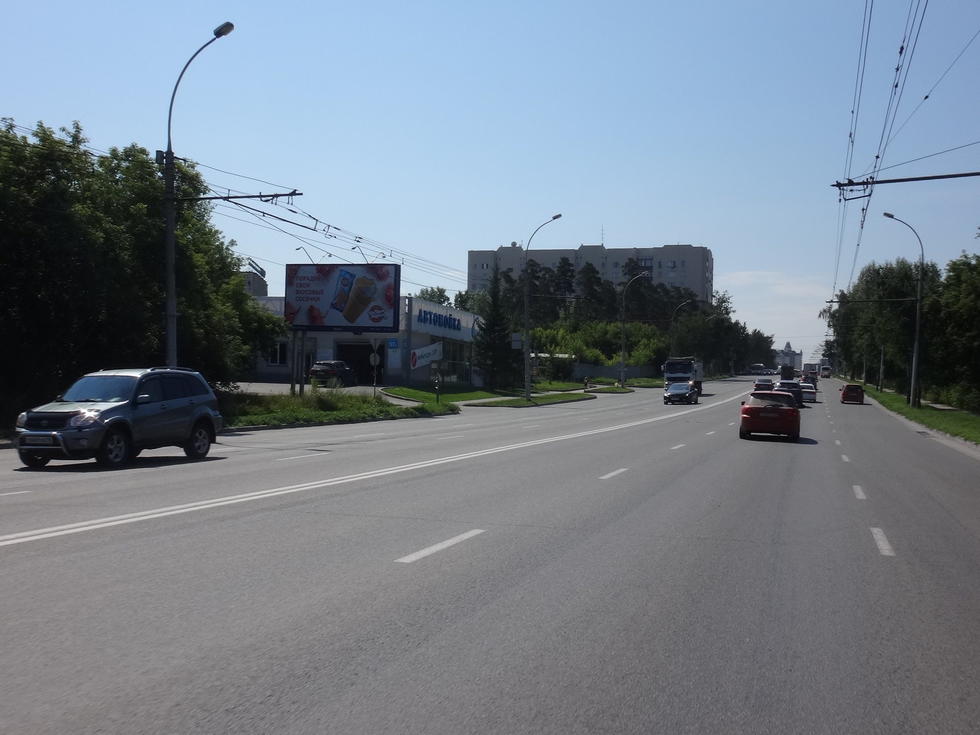 Фотография рекламного носителя, тип: Билборд 3x6, адрес: Жуковского ул., д.97, корп.2, Новосибирск, Новосибирская область, Россия. Сторона Б №124735