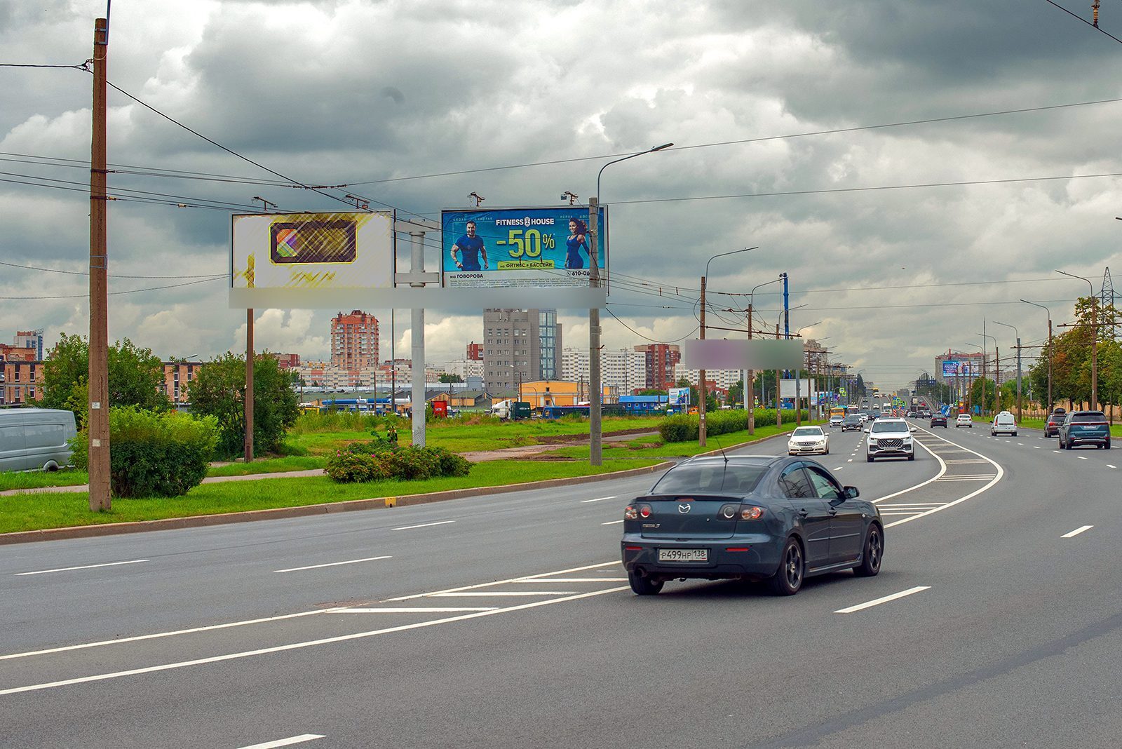 Фотография рекламного носителя, тип: Билборд 3x6, адрес: Маршала Жукова пр-т., д.5 Х Кронштадтская ул., Санкт-Петербург, Россия. Сторона В1 №164846