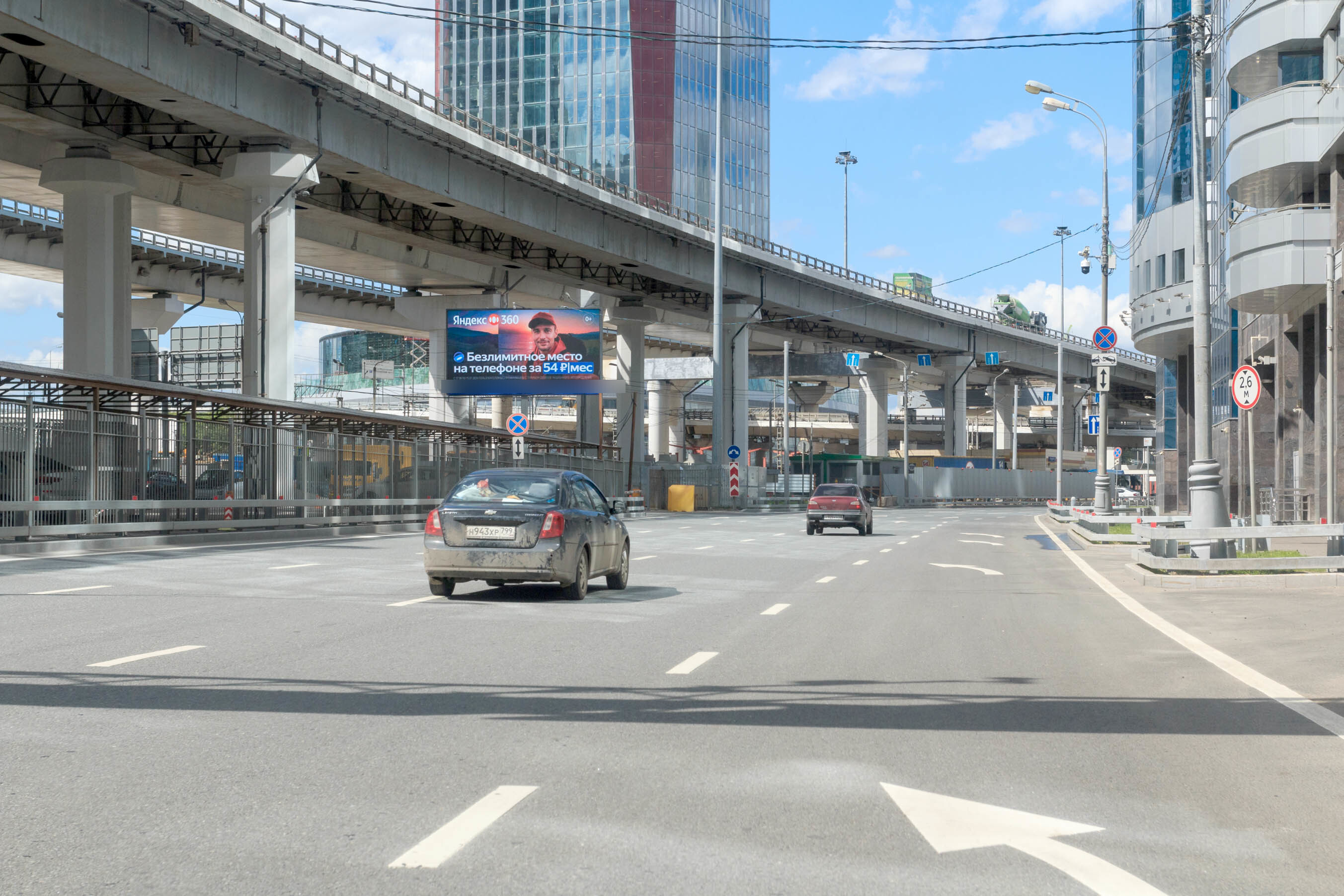 Фотография рекламного носителя, тип: Билборд 3x6, адрес: ТТК, 200м после пересечения с 1-й Красногвардейский пр-зд., Москва, Россия. Сторона А1 №324270