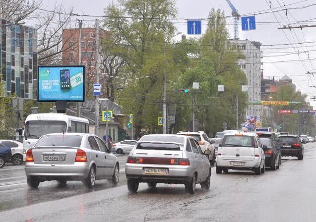 Фотография рекламного носителя, тип: Ситиборд 2.7x3.7, адрес: Красноармейская ул., д.262/122 Х Крепостной пер., Ростов-на-Дону, Ростовская область, Россия. Сторона Б №982143