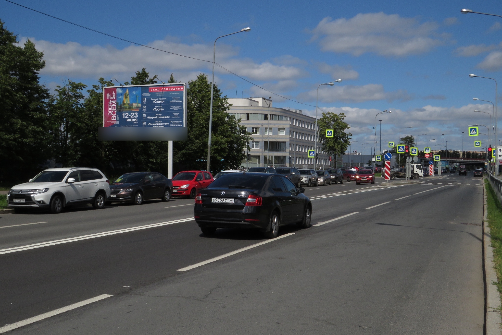 Фотография рекламного носителя, тип: Билборд 3x6, адрес: Стартовая ул., д.9 Х Пилотов ул., Санкт-Петербург, Россия. Сторона Б №121141