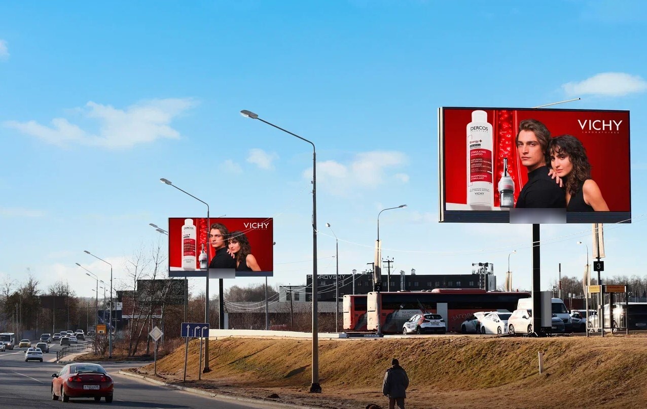 Фотография рекламного носителя, тип: Билборд 3x6, адрес: Новорижское ш., 40 000м, поз.1, Московская область, Россия. Сторона А1-А10 №1373924