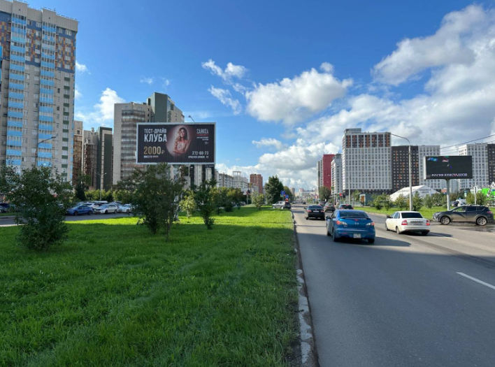 Фотография рекламного носителя, тип: Билборд 3x6, адрес: Алексеева ул., д.45, Красноярск, Красноярский край, Россия. Сторона А1-А3 №1097815