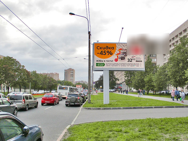 Фотография рекламного носителя, тип: Билборд 3x6, адрес: Непокоренных пр-т., д.4, Санкт-Петербург, Россия. Сторона A1-A10 №164668