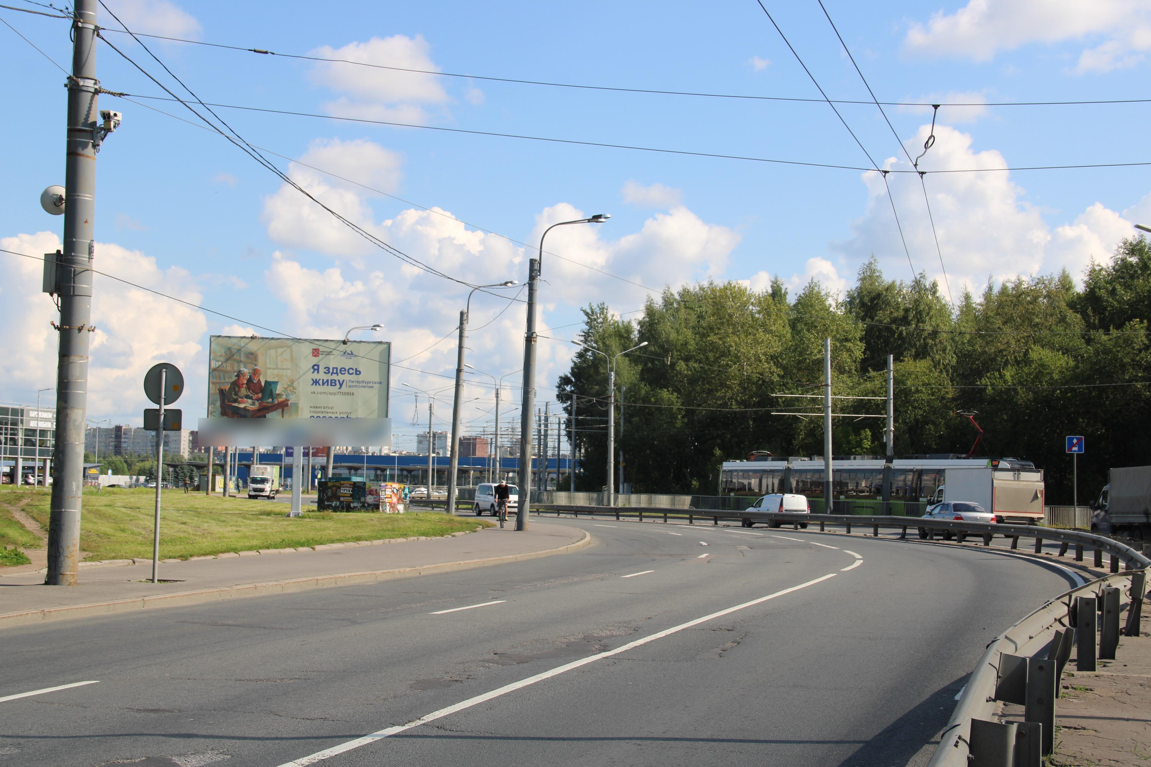 Фотография рекламного носителя, тип: Билборд 3x6, адрес: Косыгина пр-т., д.2, Санкт-Петербург, Россия. Сторона Б №708253