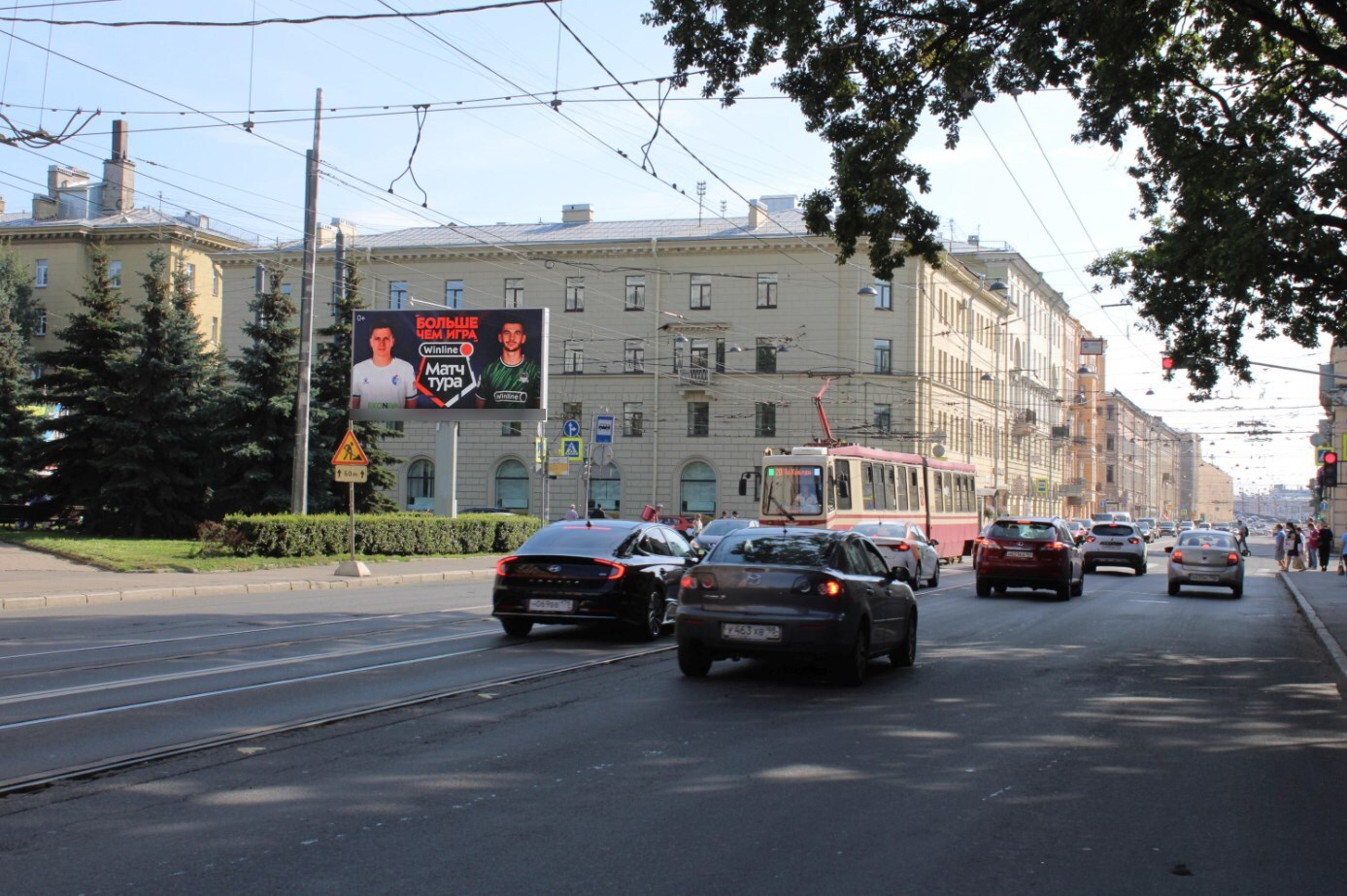 Фотография рекламного носителя, тип: Билборд 3x6, адрес: Академика Лебедева ул., д.31 Х Боткинская ул., Санкт-Петербург, Россия. Сторона Б1 №118350