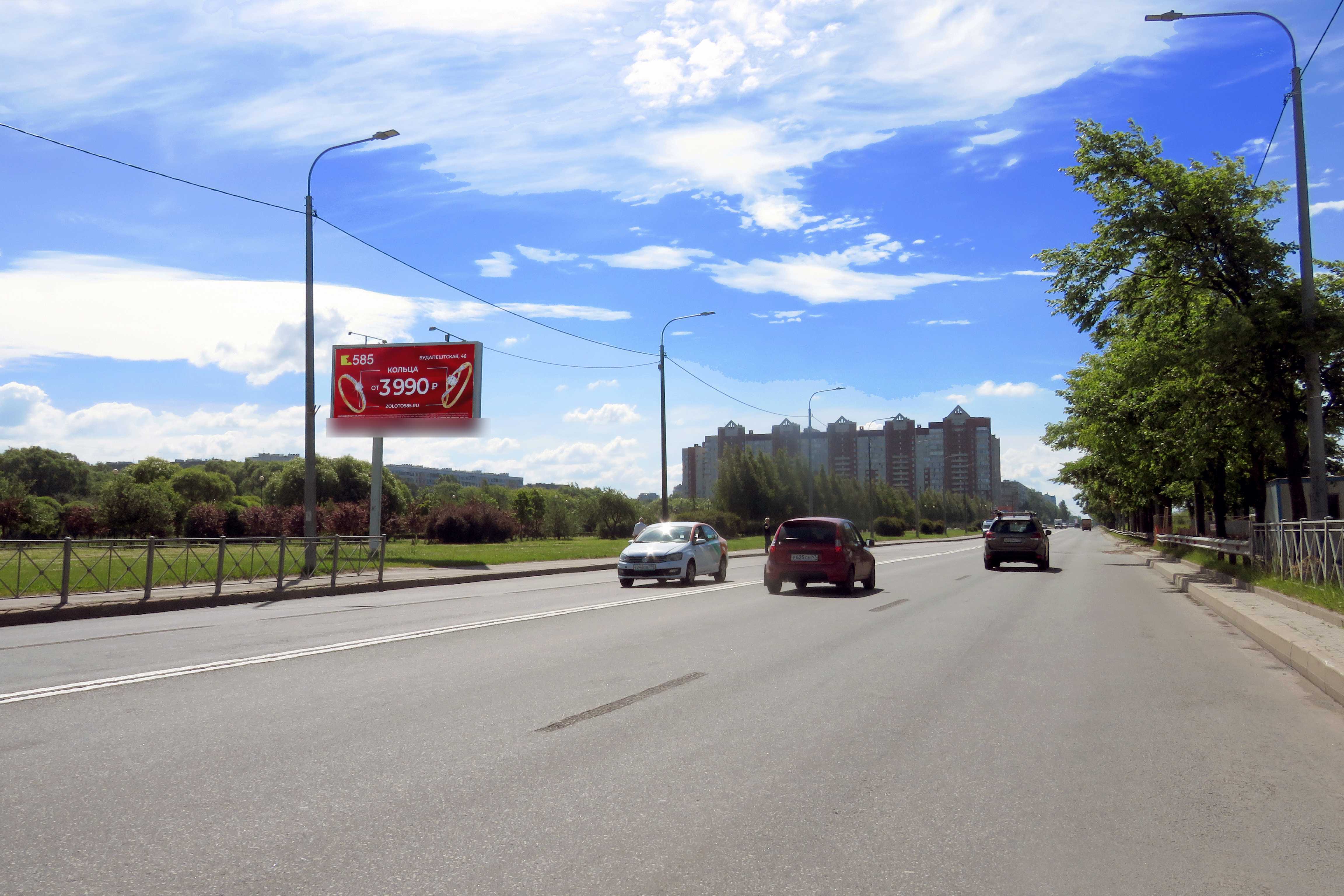 Фотография рекламного носителя, тип: Билборд 3x6, адрес: Белградская ул., д.16, Санкт-Петербург, Россия. Сторона Б1 №631889