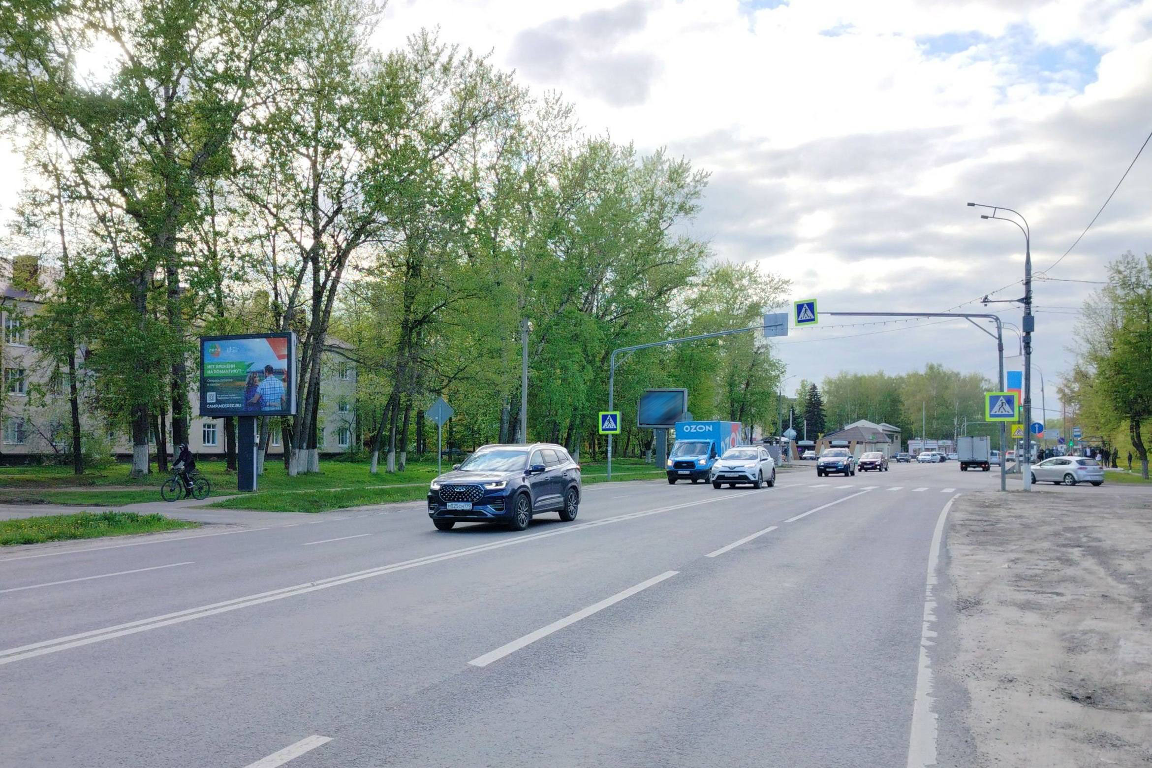 Фотография рекламного носителя, тип: Ситиборд 2.7x3.7, адрес: Советская ул Х Рязанское ш., 59 330м, Бронницы, Московская область, Россия. Сторона B1-B5 №773342