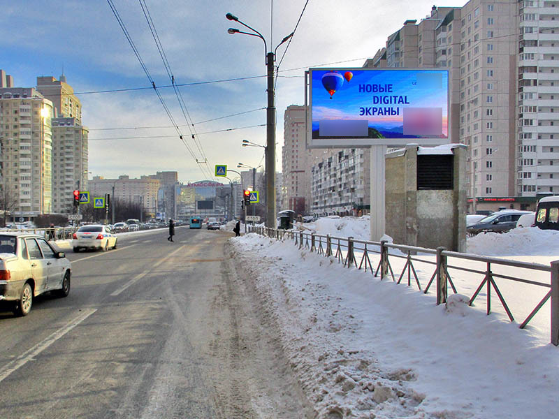 Фотография рекламного носителя, тип: Билборд 3x6, адрес: Комендантский пр-т., д.20, корп.4, Санкт-Петербург, Россия. Сторона А1-А10 №169503
