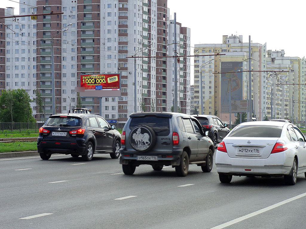 Фотография рекламного носителя, тип: Билборд 3x6, адрес: Победы пр-т., АЗС "Лукойл", Казань, Республика Татарстан, Россия. Сторона B №232223