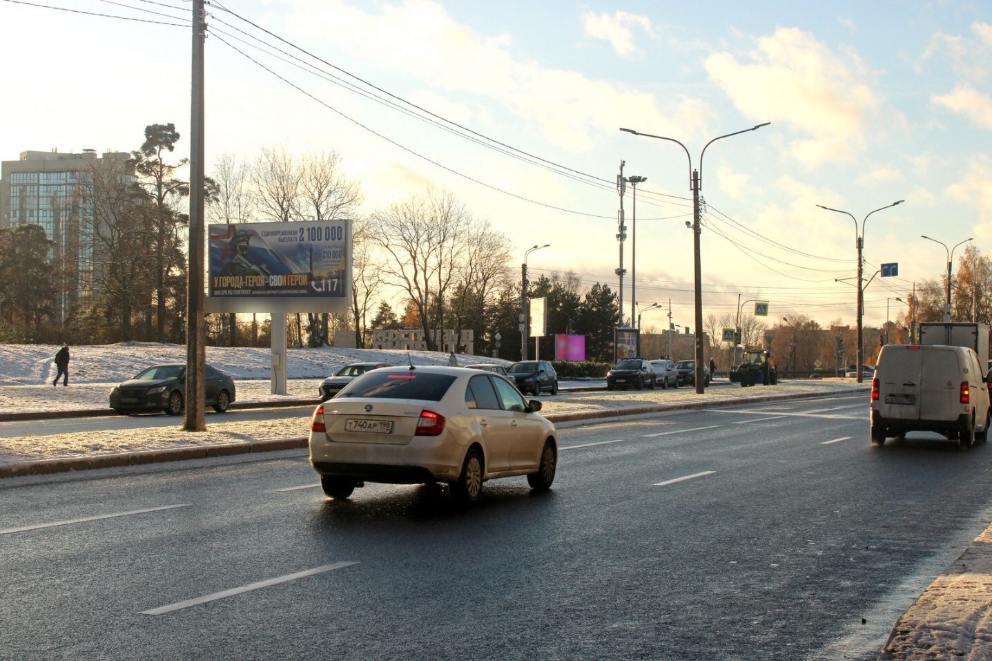 Фотография рекламного носителя, тип: Билборд 3x6, адрес: Северный пр-т. Х Тореза пр-т., д.95, Санкт-Петербург, Россия. Сторона Б №673319