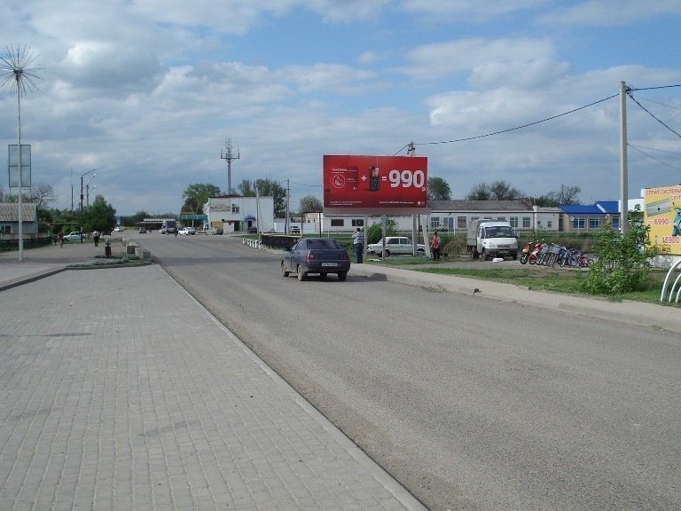 Фотография рекламного носителя, тип: Билборд 3x6, адрес: Белая Глина ст., Красная ул., поз.1, Краснодарский край, Россия. Сторона А №714615