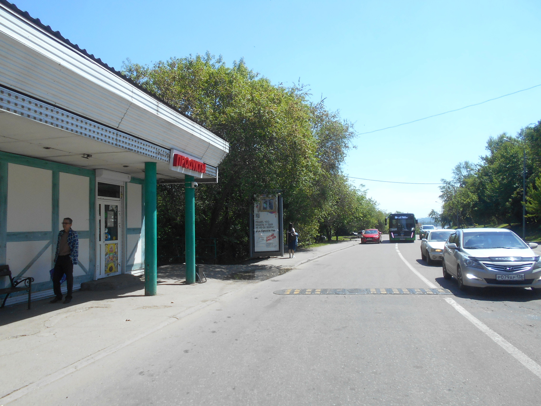 Фотография рекламного носителя, тип: Пиллар 3x1.4, адрес: Джамбула ул., д.2, Иркутск, Иркутская область, Россия. Сторона Б №159263