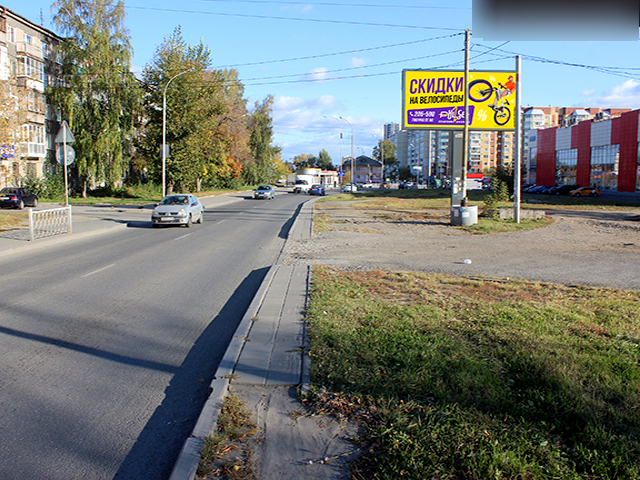 Фотография рекламного носителя, тип: Билборд 3x6, адрес: Билимбаевская ул., д.15, Екатеринбург, Свердловская область, Россия. Сторона А1 №1078203