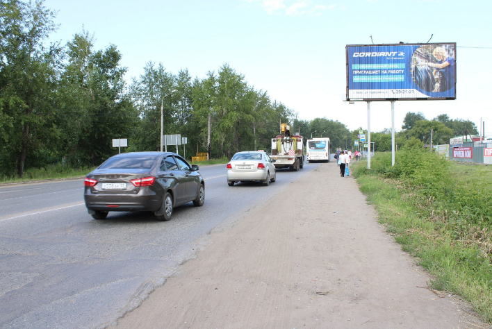 Фотография рекламного носителя, тип: Билборд 3x6, адрес: 10 лет Октября ул., д.215 Х Окружная дорога, Омск, Омская область, Россия. Сторона А1-А3 №598324