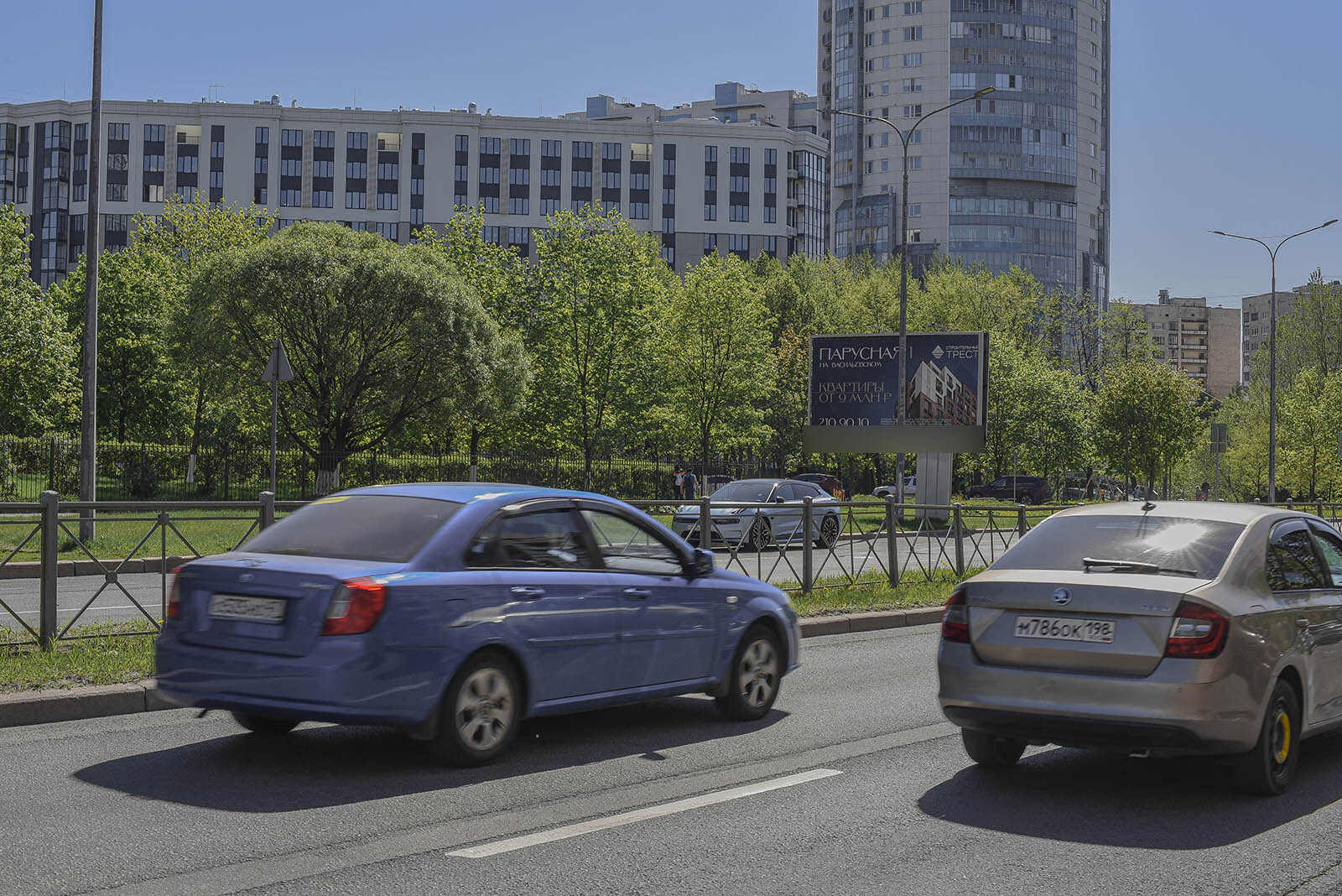 Фотография рекламного носителя, тип: Билборд 3x6, адрес: Одоевского ул., д.28, Санкт-Петербург, Россия. Сторона В №164268