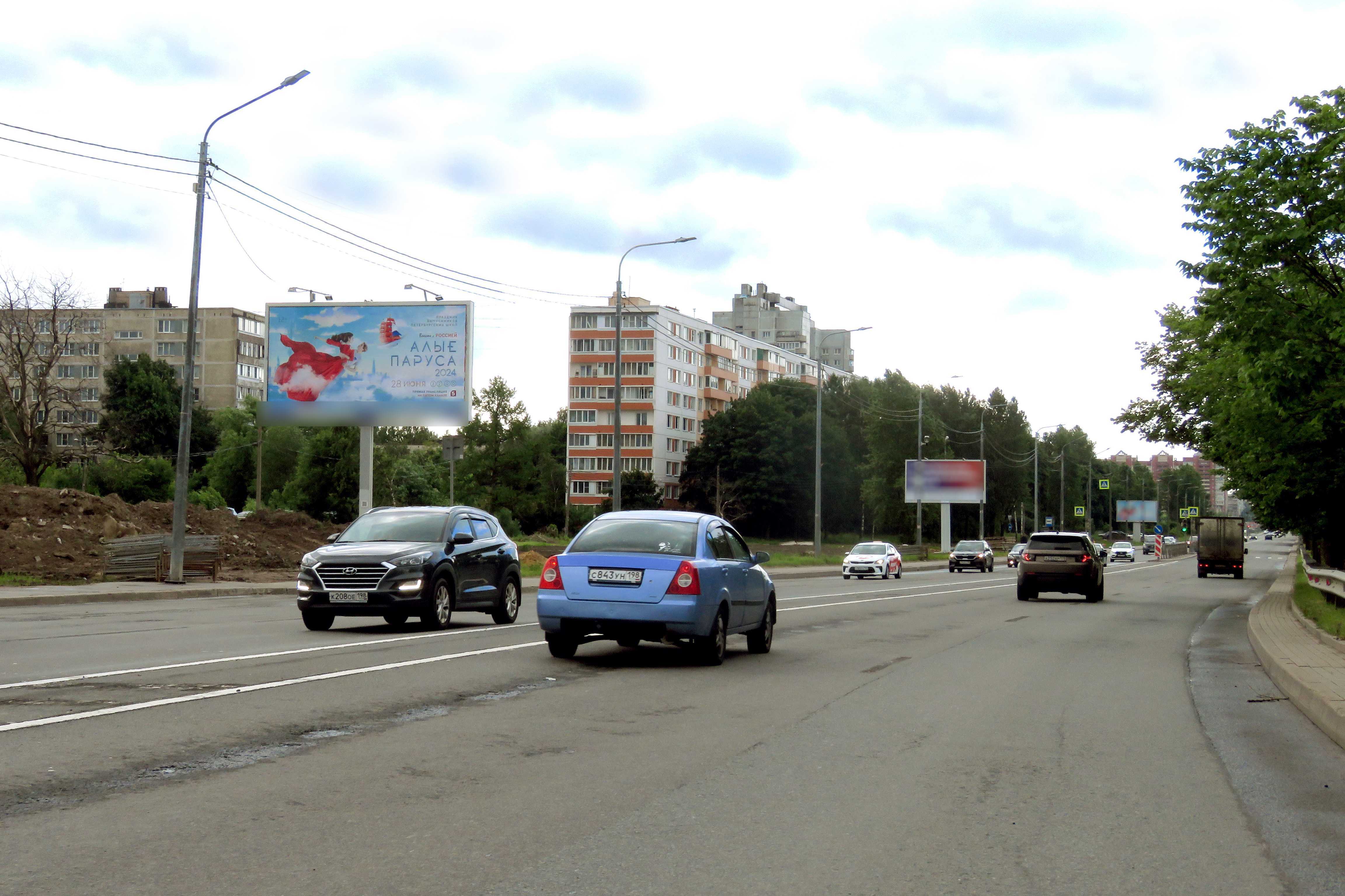Фотография рекламного носителя, тип: Билборд 3x6, адрес: Белградская ул., д.4, корп.2, Санкт-Петербург, Россия. Сторона Б1 №632038