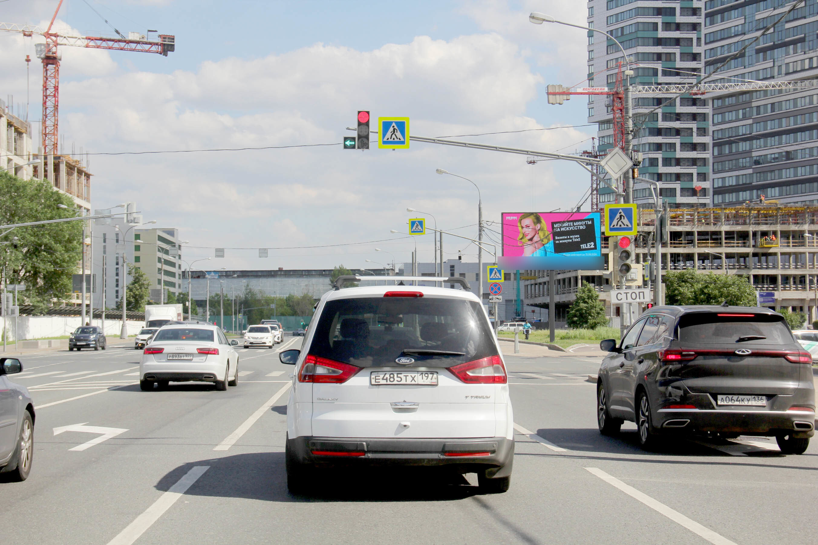 Фотография рекламного носителя, тип: Билборд 3x6, адрес: Авиаконструктора Микояна ул., д.39с3 Х Ходынский б-р., Москва, Россия. Сторона А1 №261196