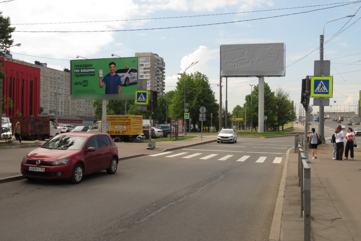 Фотография рекламного носителя, тип: Билборд 3x6, адрес: Народная ул., д.5, Санкт-Петербург, Россия. Сторона Б1 №679390