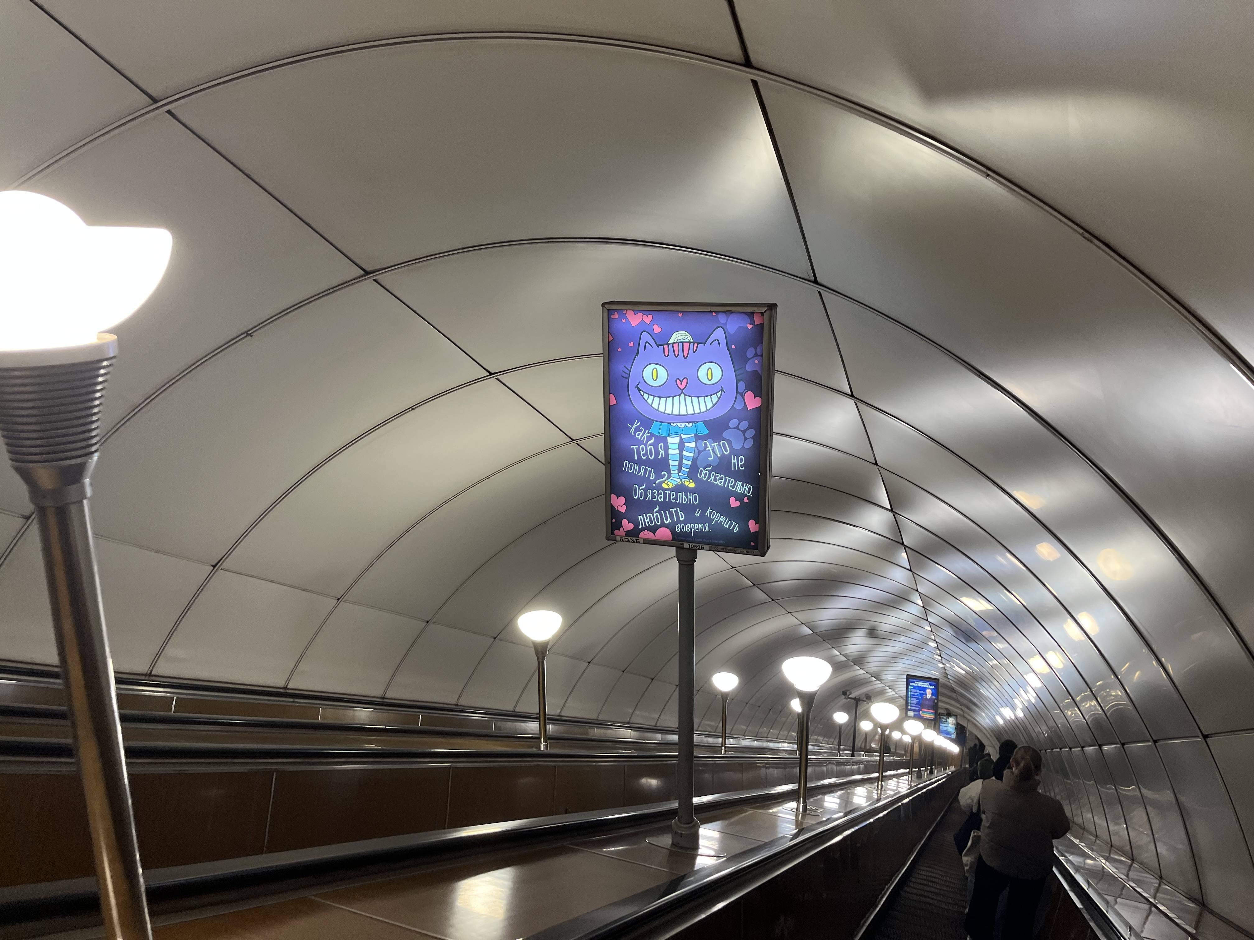 Фотография рекламного носителя, тип: Лайтбокс, адрес: Станция метро «Пролетарская», линия Невско-Василеостровская, Санкт-Петербург, Россия. Сторона/вариант Б №1606238