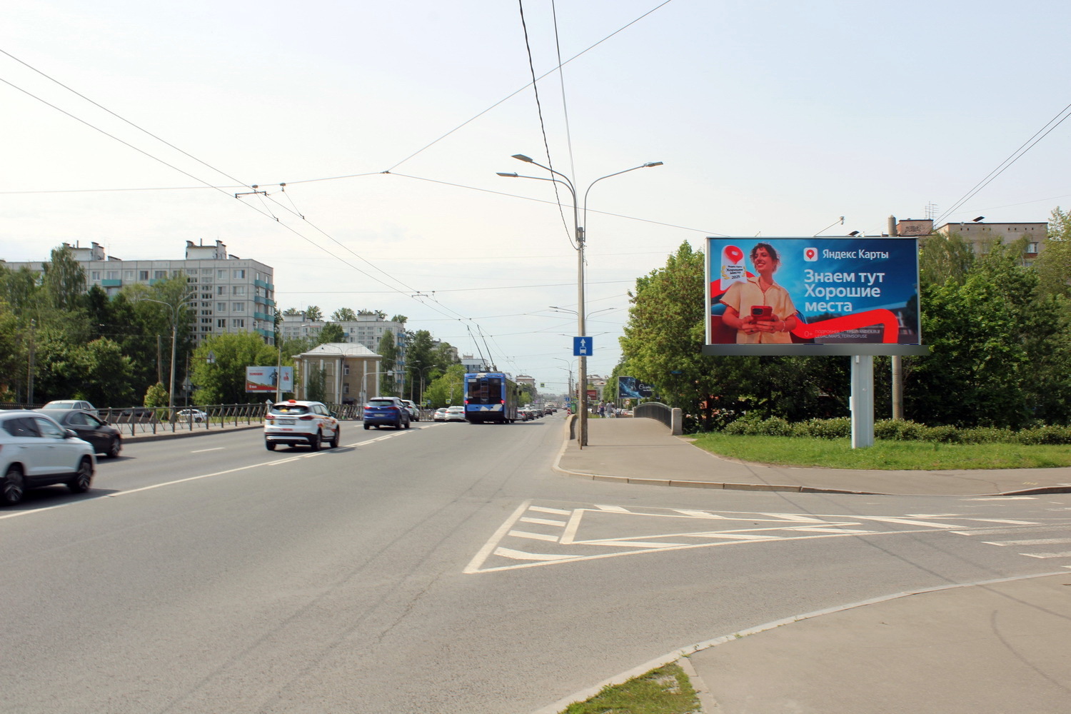 Фотография рекламного носителя, тип: Билборд 3x6, адрес: Заневский пр-т. X Малая Яблоновка ул., Санкт-Петербург, Россия. Сторона А1 №119040