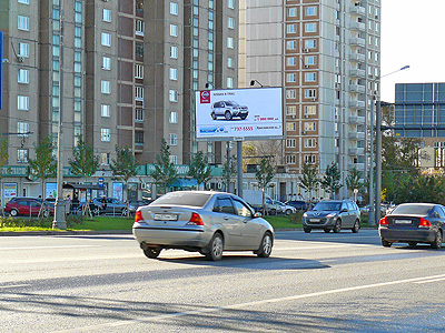 Фотография рекламного носителя, тип: Билборд 3x6, адрес: Ярославское ш., д.4, Москва, Россия. Сторона B №80676
